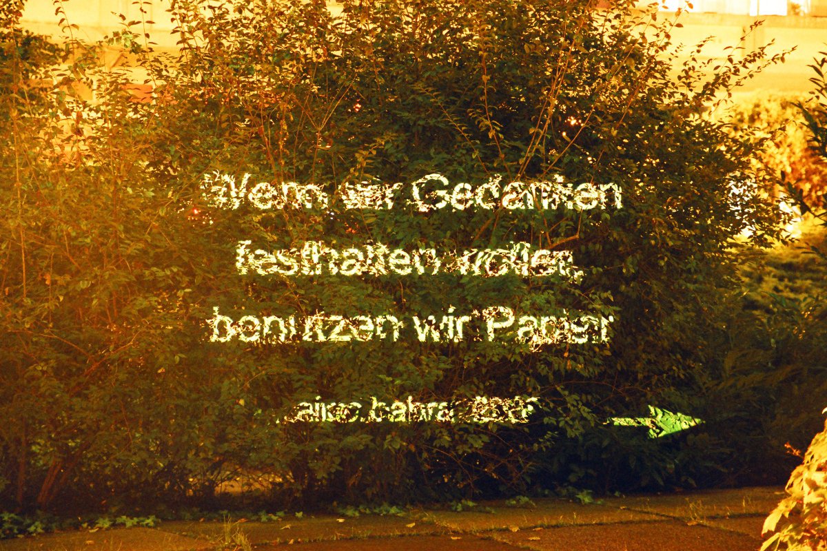 Wenn wir Gedanken festhalten wollen, benutzen wir Papier.
