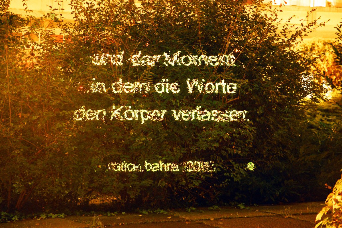 und der Moment in dem die Worte den Körper verlassen.